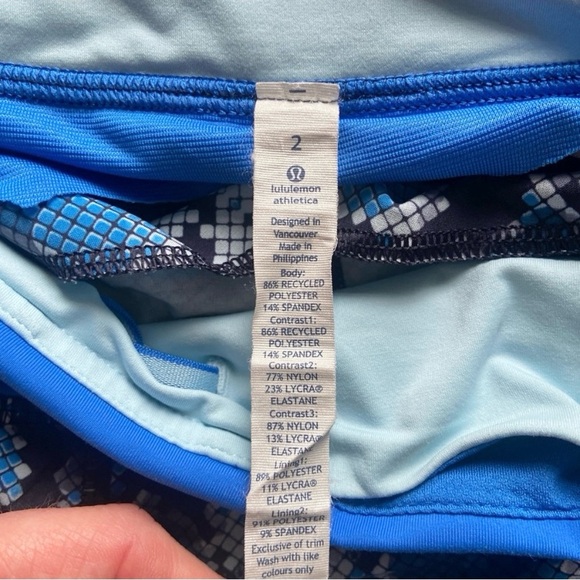 Lululemon Run Speed Short 2.5" Ziggy Snake Caspian Blue Size 2 - Picture 4 of 8